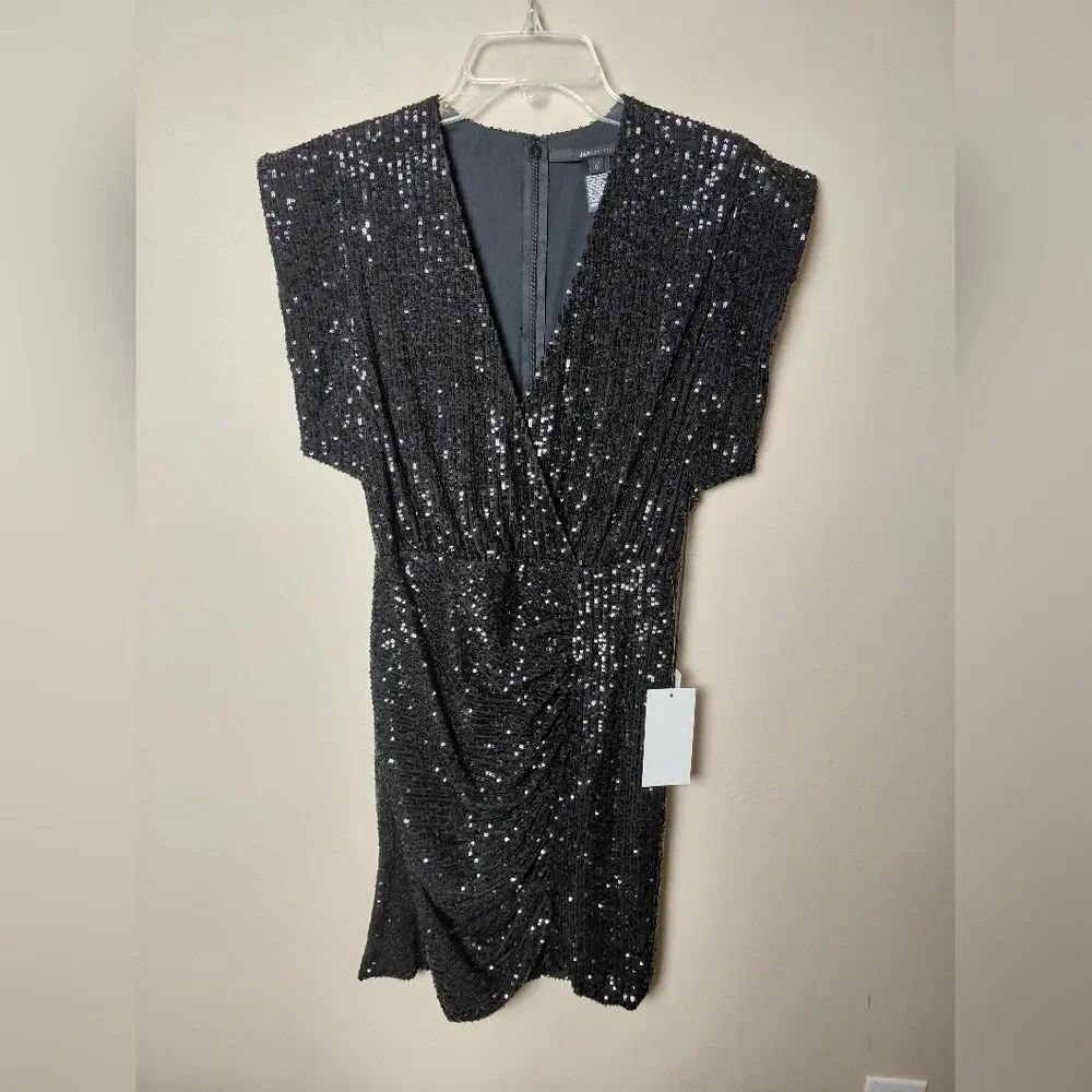 JAYGODFREY Black Sequin Mini Dress NWT Size 0.
